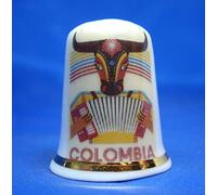 Birchcroft Dé à coudre en porcelaine de Chine - Poster de voyage Colombie - Boîte gratuite
