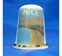 Birchcroft Dé à Coudre en Porcelaine de Chine - Poster de Voyage Nice - Boîte Gratuite