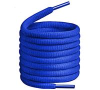 BIRCH's Lacets ovales pour chaussures, 27 couleurs, demi-ronds, 1/4", 4 longueurs différentes, bleu, 56"(142cm) XL