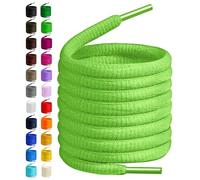 BIRCH's Lacets ovales pour chaussures, 27 couleurs, demi-ronds, 1/4", 4 longueurs différentes, Chartreuse., 56"(142cm) XL