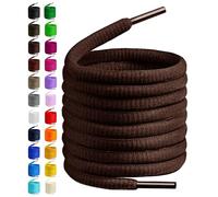 BIRCH's Lacets ovales pour chaussures, 27 couleurs, demi-ronds, 1/4", 4 longueurs différentes, chocolat, 56"(142cm) XL