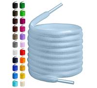 BIRCH's Lacets ovales pour chaussures, 27 couleurs, demi-ronds, 1/4", 4 longueurs différentes, Cove Blue, 45.5"(115cm) L