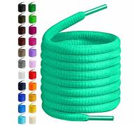 BIRCH's Lacets ovales pour chaussures, 27 couleurs, demi-ronds, 1/4", 4 longueurs différentes, Menthe magique, 37"(94cm) M