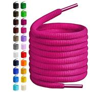 BIRCH's Lacets ovales pour chaussures, 27 couleurs, demi-ronds, 1/4", 4 longueurs différentes, rose persan, 56"(142cm) XL