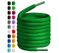 BIRCH's Lacets ovales pour chaussures, 27 couleurs, demi-ronds, 1/4", 4 longueurs différentes, vert, 45.5"(115cm) L