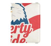 Bird 4th of July Independence Day Liberty Ride Porte-carte en cuir bleu rouge pour passeport et documents de voyage pour femme Léger, Bird 4th of July Independence Day Liberty Ride Bleu Rouge, 1 size