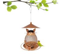 Bird Baitware Feeder, Leak Proof Cat Shaped, 18.11in Food Feeder Sparrows, Squirrel Proof Bait Container, Pet Birds Accessories for Hummingbirds, Feeding Station