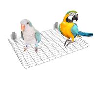 Bird Barches - Barre de support de cage en métal - Bâton d'entraînement pour oiseaux avec construction résistante à la mastication - Support stable pour les coups de conure - Grand Pa