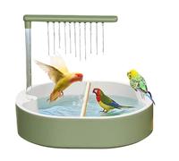 Bird Bath -31.8x28x25cm Automatic Bird Bath Conure ?, USB Powered Parakeet Pond Fountain Cage Accessory for Lovebird, Cockatiel, Conure, Cockatoo, Finches - Indoor Water System Bathing Enjoyment &
