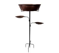 Bird Bath - 36.61 inch Long Metal BirdBath with Removable Bowl | Birds feedig Station | Ground Stake Design, Bird Waterer Feeder | for Hummingbirds, Yard Lawn Decor