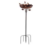 Bird Bath - 41 pouces Tall Vintage Metal Garden Birdbath | Bird Bath Bowl With 5 Prongs Base Stakes For Garden Patio Balcony Ground Flower Bed Yard Lawn Park And Others