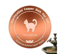 Bird Bath Copper Disk - 10cm Reinforced Natural Copper Tray, Durable Outdoor Bath Accessory for Birds, Safe Water Dish for Pet Feeding | Aviary Finch Monk Parrots Garden Backyard Courtyard Landscaping