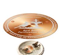 Bird Bath Copper Disk - 10cm Water Purification Plate | 99.99% Pure Copper Disc | Round Natural Cleaner For BirdBath Water | For Outdoor Garden Yard Patio Lawn Fountain Bird Bath Maintenance