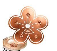 Bird Bath Copper Disk, Purification Disk for Bird Bath Clean, Birdbath Cleaner with 3-Point Support, Flower Shape & Self-Cleaning Design Keeps Water Fresh Year-Round, Suitable for All Birdbath Bowl