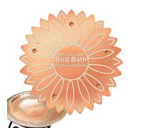 Bird Bath Copper Disk, Purification Disk for Bird Bath Clean, Birdbath Cleaner with 3-Point Support, Flower Shape & Self-Cleaning Design Keeps Water Fresh Year-Round, Suitable for All Birdbath Bowl