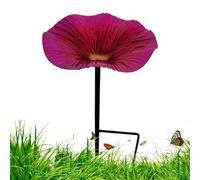 Bird Bath Feeder, Outdoor Water Station, Flower Shape Design, Decorative Metal Stake, Sturdy Weatherproof Build, Perfect for Garden Decor, Hummingbird Watching, Outdoor Yard Use