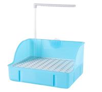 Bird Bath for Cage, Automatic Bird Bathtub, Splash Guard Cockatiel Cage Fountain, Parrot Shower Budgie with Perch and Splash Guard (Blue)