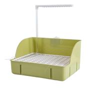 Bird Bath for Cage, Automatic Bird Bathtub, Splash Guard Cockatiel Cage Fountain, Parrot Shower Budgie with Perch and Splash Guard (Green)