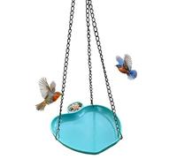 Bird Bath for Outdoors | Hangable Chain Animals Drinking Dish - Garden Bird Bath Water Bassin - for Courtyard Patio Yard Balcony Hummingbird Robin Sparrow Swallow