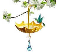 Bird Bath for Outside | Iron 10x10x32cm | Umbrella Shape Feeder for Wild Birds | Decorative Hummingbird Feeder | for Garden Patio Balcony Outdoor Backyard Window Porch