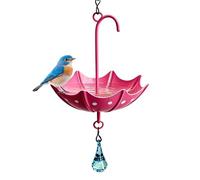 Bird Bath for Outside | Iron 10x10x32cm | Umbrella Shape Feeder for Wild Birds | Decorative Hummingbird Feeder | for Garden Patio Balcony Outdoor Backyard Window Porch