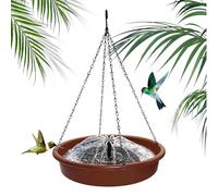 Bird Bath For Outside | Solar Round Feeding Tray | Bird Bath Supplies | For Pet Finch Monk Parrots Home Backyard Courtyard Landscaping Park Outdoor Garden Park