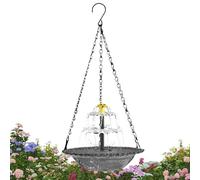 Bird Bath Fountain | Waterfall Aesthetic Large Bowl,Bird Bath Fountains Solar Power | Solar Suspending Fountain For Attracting Hummingbird Finch Butterfly Garden Backyard Porch Balcony Pond Pool