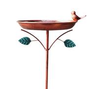 Bird Bath, Metal Bird Feeding Station, 33.86x9.45x9.45 inches Water Feeder Birdfeeder Freestanding Bowl, Pet Supplies Yard Art, Ideal for Lawn Garden Outside Decor and Patio