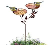 Bird Bath Metal Rustproof Feeder - with Removable Bowl Bird Bath Outdoor