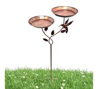 Bird Bath | Metal Rustproof Feeder with Removable Bowl | Garden Bird Bath for Outdoor Decor | Durable Birds Water Feeder for Garden Lawn Pond Hummingbird Deck Patio Yard Balcony