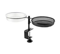 Bird Bath, Outside Food Feeder, Detachable Tray, Clamp-on Water Bowl, Easy Clean Design, Attaches Easily to Railings, for Animals Parakeet Parrot Hummingbird, 16.54x10.63x7.09 inches