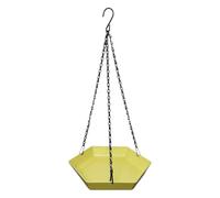 Bird Bath Outside, Polygonal Hanging Feeder, 8.66x8.66x1.57in, Decorative Water Bowl, Garden Ornament, Easy-to-Install Design, Ideal for Patio, Balcony, Window, Park, Birdwatching