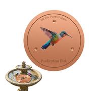 Bird Bath Plate - Bird Bath Pure Copper Plate, Cleaning Disk With Triple-Point Support | Outdoor Fountain treatmentt Insert Hygiene For Garden Yard Lawn Farm Basin Water Stabilization Circulations