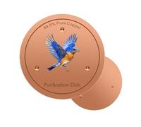Bird Bath Plate - Bird Bath Pure Copper Plate, Cleaning Disk With Triple-Point Support | Outdoor Fountain treatmentt Insert Hygiene For Garden Yard Lawn Farm Basin Water Stabilization Circulations