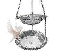 Bird Bath, Small Bird Drinking, Portable Feeding Pool, 9.25x9.25in Cage Accessory with Water Basin, for Indoor, Outdoor Use, Garden, Yard, Deck, Patio, Pavilion, Trellis