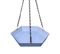 Bird Bath to Outside, Polygonal Outdoor Bird Feeder, 8.66x8.66x1.57 inches Hanging Water Bowl Garden Decoration for Patio, Window, Porch, Balcony, Indoor Park Deck Terrace Birdwatching Use