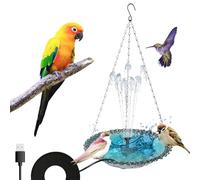 Bird Bath Tool, Waterproof Feeder Tool, Fountain Pump Station for Garden Patio USB Charging Unit Heavy Duty Daily Outdoor Support Modern Patio Accessory Hangable Feeding Unit