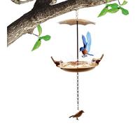 Bird Bath Tray, Metal Bird Bowl, Hanging Birds Feeder 30cm for Modern Art