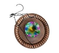 Bird Bath Water Tray, Heavy Duty Chain Garden, Outdoor Decor with Secure Hold, Easy Fill with Sturdy Base, Yard Bath for Patio Porch, Bird Tray for Balcony Fence Deck