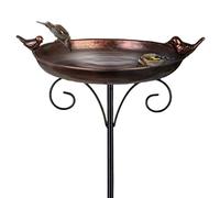 Bird Bathroom Shell - Boisson pour oiseaux flore en métal | Ancient Decorative Bird Pool pour jardin | Distributeur d'eau portable avec bassin | Décoratif imperméable pour balcon,