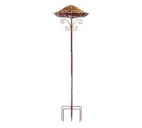 Bird Baths for Outdoors - Bird Bath for Outside | Garden Bird Bath | Garden Birdfeeder | Standing Metal Bird Feeder Bowl Height Adjustable Winterproof Decorations for Yard Patio Deck Backyard Balcony