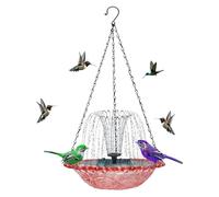 Bird Baths for Outdoors - Electronic Components ABS | Solar Powered Hangable Bird Feeder Water Fountain | Finch Birdbath for Garden, Backyard, Balcony, Yard, Porch, Patio, Bluebird, Robin