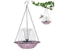 Bird Baths for Outdoors - Electronic Components ABS | Solar Powered Hangable Bird Feeder Water Fountain | Finch Birdbath for Garden, Backyard, Balcony, Yard, Porch, Patio, Bluebird, Robin