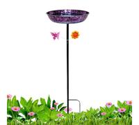 Bird Baths for Outdoors, Metal Wild Bird Feeder Standing Birdbath, Durable Garden Water Bowl for Backyard Patio Porch Yard Lawn Garden Birdwatching Wildlife Attraction Decoration Use