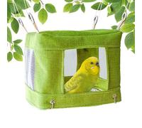 Bird Bed, Bird Hut, Nest Tent, 7.09x7.09x5.51 inches, Vented Mesh Bottom, Soft Padded Interior Comfort, Ideal for Finch Parakeet Canary Breeding Resting Shelter Use