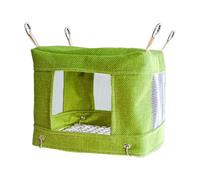 Bird Bed, Cozy Hut Nest, 7.09x7.09x5.51 inches Sleeping Tent with Vented Mesh Bottom for Canary Breeding, Parakeet Rest, Small Pet Shelter, Indoor Aviary Habitat Accessory