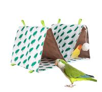 Bird Bed For Cage - 30 x 22 x 17 cm Double Cave Parrot Nest | Easy To Install Breathable Triangle Bird Nest | Convenient To Clean For Window Sill Rest Sleeping Breeding Indoor Play Enrichment