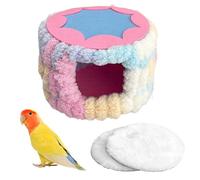 Bird Bed for Cage | Warm Cute House with Pads, Parakeet Bed Bird Cage Accessories | for Cockatiel Conure Lovebird Finch Squirrel Chinchilla Small Animal Pet Supplies
