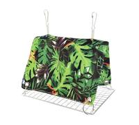 Bird Bed Hammock, Cozy Nest for Parakeets and Small Birds, Fabric, Metal Summer House Perch for Lovebirds, Macaws, Cockatiels, and African Greys, Ideal Sleeping Accessory, 20x15x12cm, 28x18x15cm