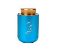 (Bird Blue)Pet Urn Casket for Ashes Cremation Bangle Casket Sympathy Gift Supplies for Pet Memorial Jewelry Accessories